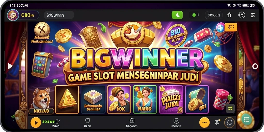 Tampilan gameplay menarik dari aplikasi slot BIGWINNER.