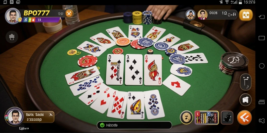 Tampilan gameplay seru game Gaple BPO777.