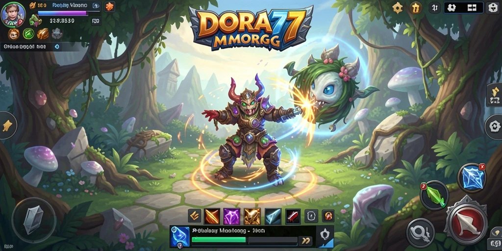 Tampilan gameplay seru DORA77 dalam dunia MMORPG.