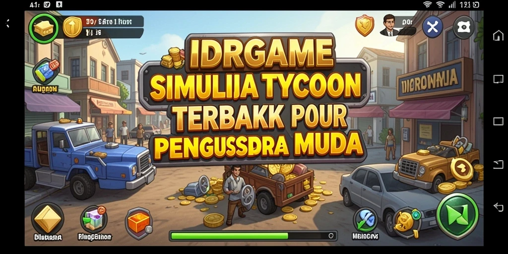 Menampilkan gameplay seru di IDRGAME dengan tema Tycoon.