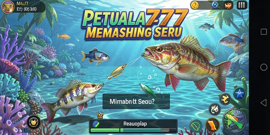 Screenshot gameplay MAJ777 menampilkan aksi memancing yang mendebarkan.