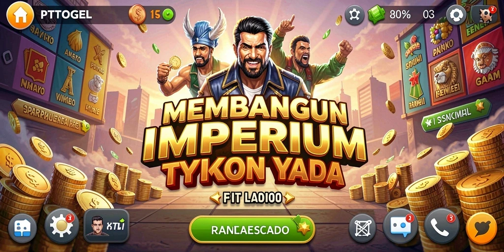 Tangkapan layar utama PTTOGEL menampilkan gameplay Tycoon yang menarik.
