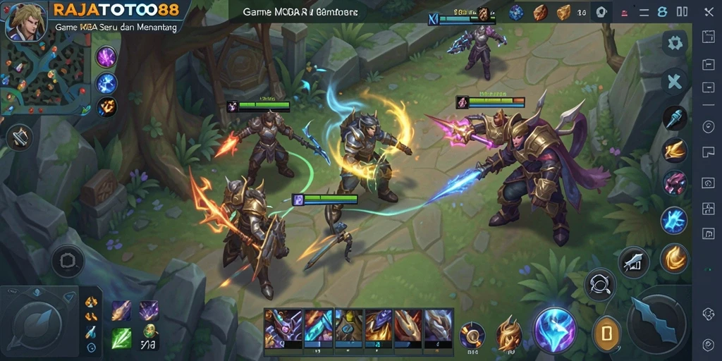 Tampilan gameplay seru dari RAJATOTO88 dengan karakter unik.