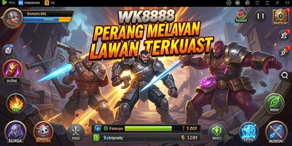 Tampilan pertarungan epik dalam WK888 dengan karakter yang kuat.