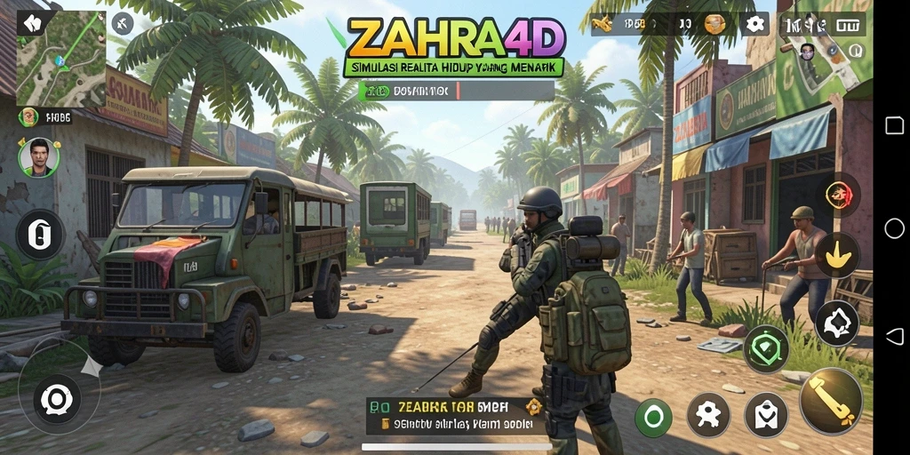 Tampilan gameplay yang mendebarkan dan interaktif di ZAHRA4D.